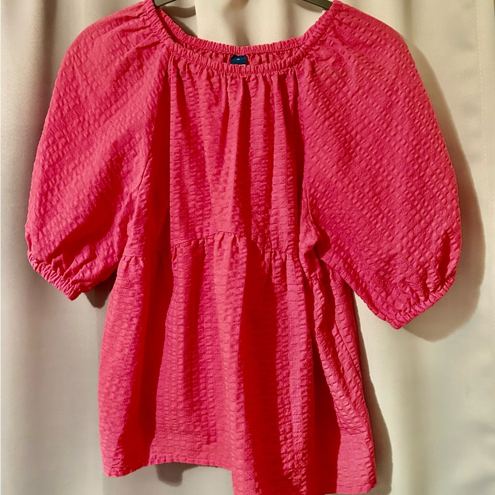 Old Navy Pink Textured Blouse